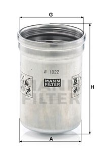 Oil Filter MANN-FILTER W1022