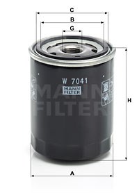 Filter, operating hydraulics MANN-FILTER W7041