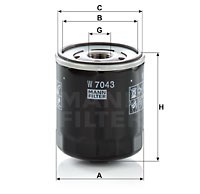 Oil Filter MANN-FILTER W7043