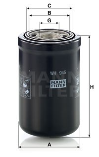 Hydraulic Filter, automatic transmission MANN-FILTER WH945
