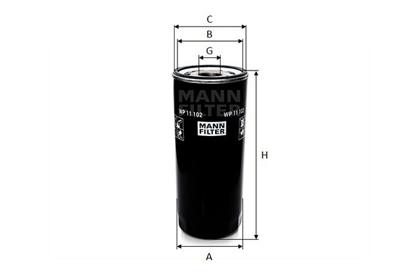 Oil Filter MANN-FILTER WP11102