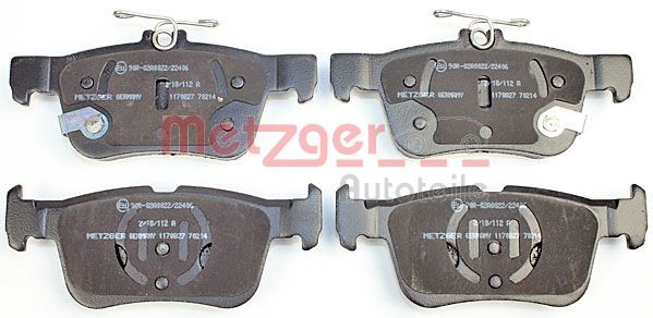 Brake Pad Set, disc brake METZGER 1170827 2