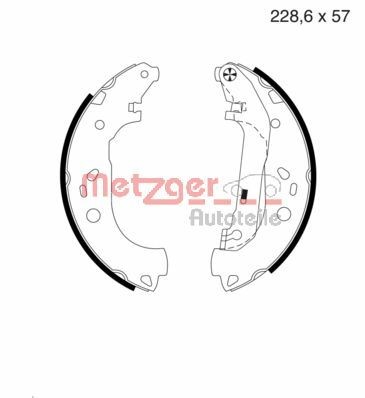 Brake Shoe Set METZGER MG 983