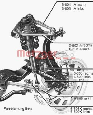 Control/Trailing Arm, wheel suspension METZGER 58009211 2