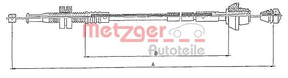 Accelerator Cable METZGER 10.0152