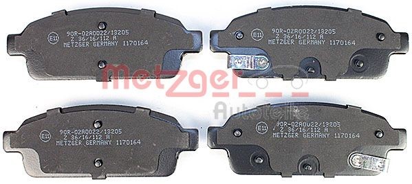 Brake Pad Set, disc brake METZGER 1170164 2
