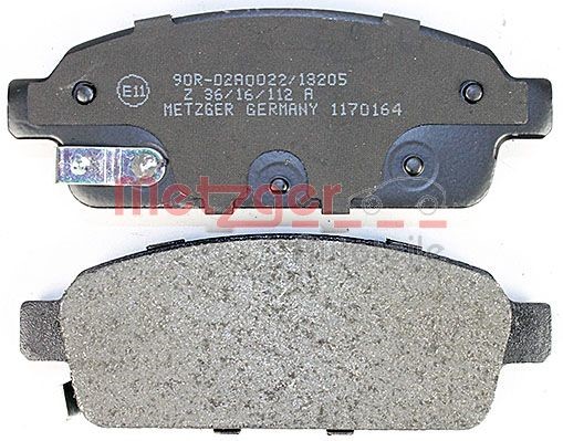Brake Pad Set, disc brake METZGER 1170164 3
