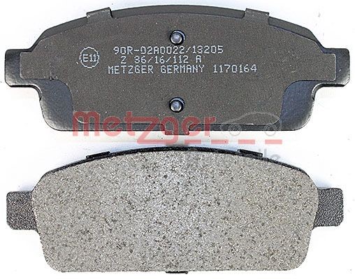 Brake Pad Set, disc brake METZGER 1170164 4