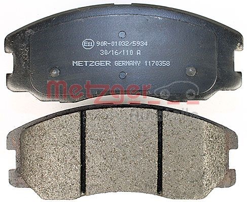 Brake Pad Set, disc brake METZGER 1170358 4
