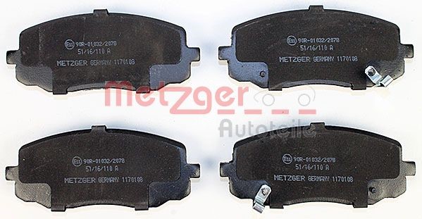 Brake Pad Set, disc brake METZGER 1170108 2