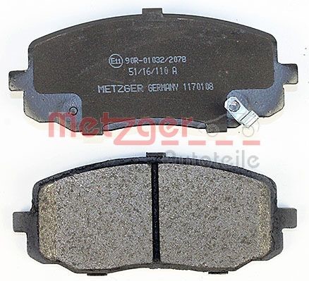 Brake Pad Set, disc brake METZGER 1170108 3