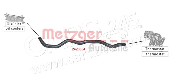 Radiator Hose METZGER 2420334 2
