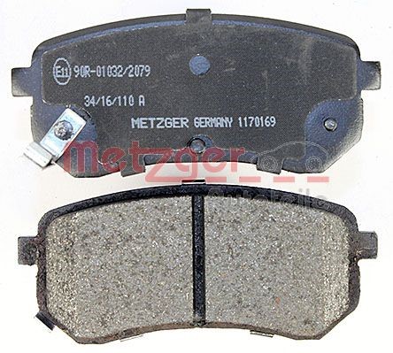 Brake Pad Set, disc brake METZGER 1170169 3