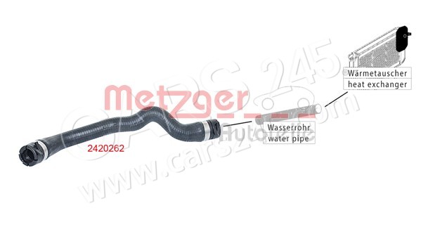 Radiator Hose METZGER 2420262 2