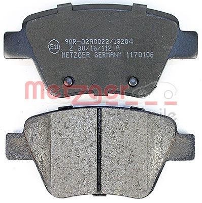Brake Pad Set, disc brake METZGER 1170106 3
