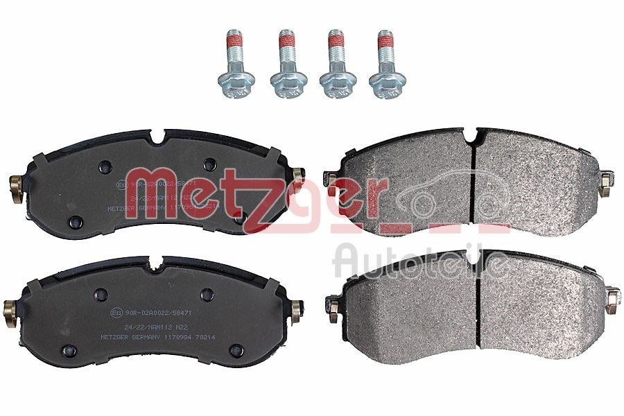 Brake Pad Set, disc brake METZGER 1170984 2
