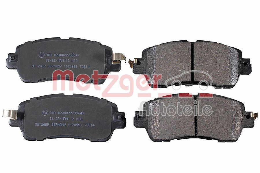 Brake Pad Set, disc brake METZGER 1170991