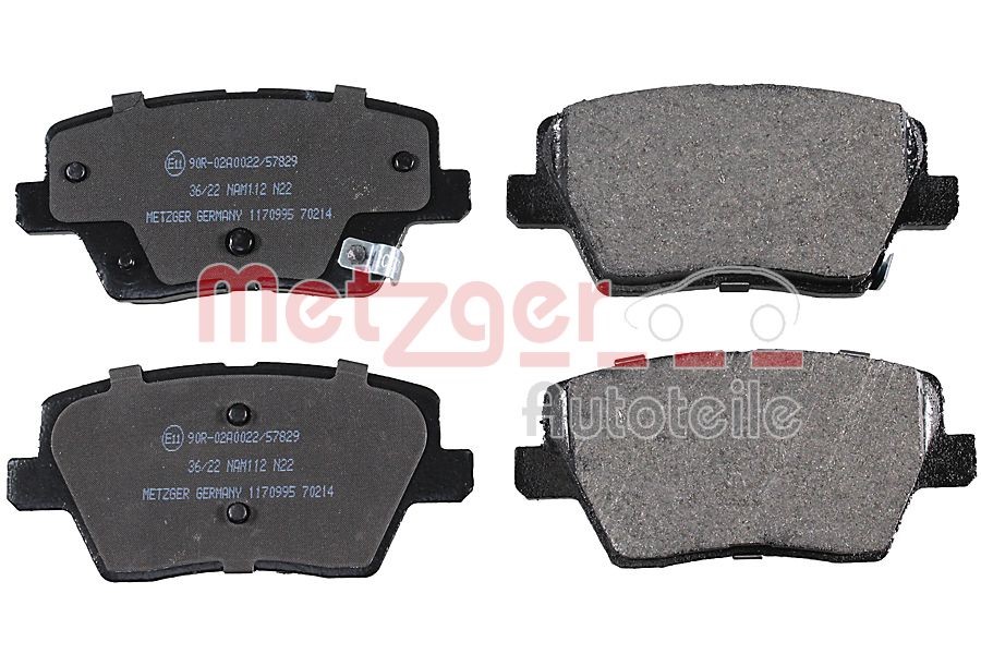 Brake Pad Set, disc brake METZGER 1170995