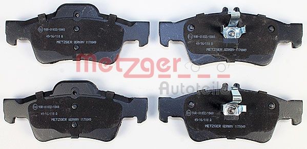 Brake Pad Set, disc brake METZGER 1170049 2