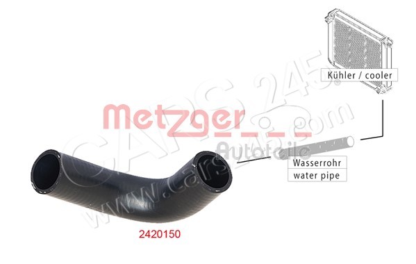 Radiator Hose METZGER 2420150 2