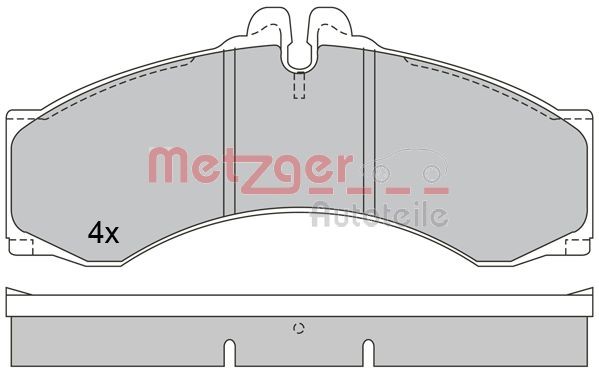 Brake Pad Set, disc brake METZGER 1170400