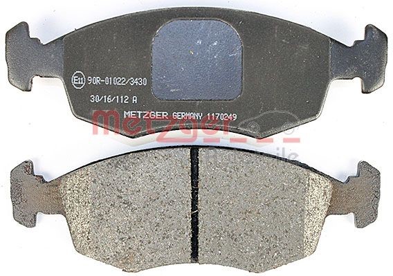 Brake Pad Set, disc brake METZGER 1170249 4