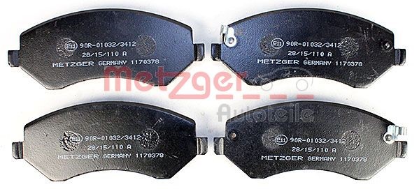 Brake Pad Set, disc brake METZGER 1170378 2