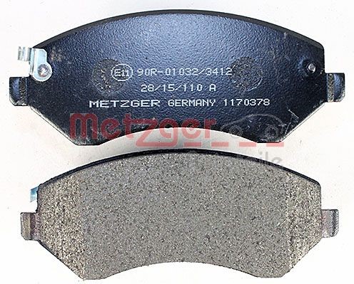 Brake Pad Set, disc brake METZGER 1170378 3