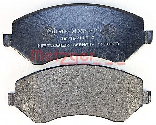 Brake Pad Set, disc brake METZGER 1170378 4