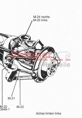 Rod/Strut, wheel suspension METZGER 53034019 2