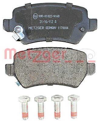 Brake Pad Set, disc brake METZGER 1170004 3