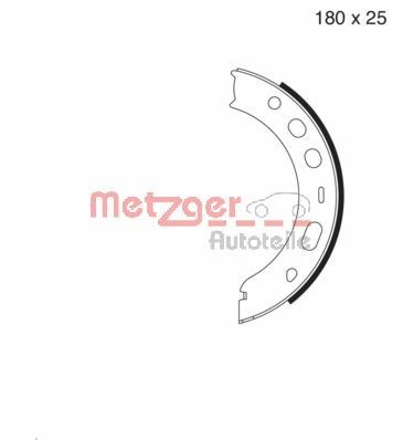 Brake Shoe Set, parking brake METZGER MG 979