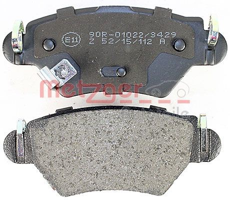 Brake Pad Set, disc brake METZGER 1170809 3