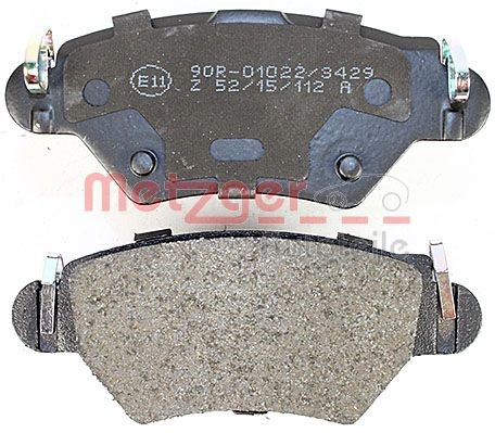Brake Pad Set, disc brake METZGER 1170809 4