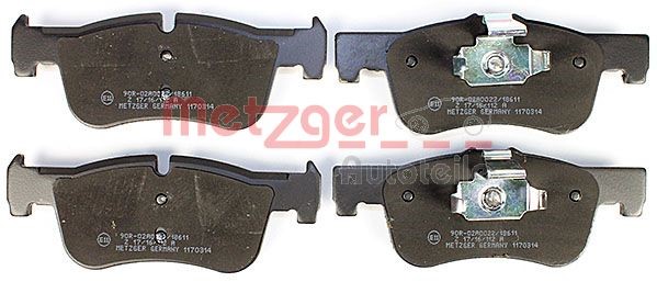 Brake Pad Set, disc brake METZGER 1170314 2