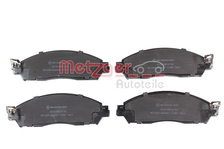 Brake Pad Set, disc brake METZGER 1170981