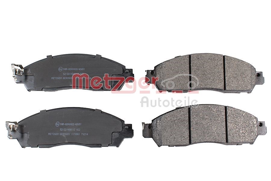 Brake Pad Set, disc brake METZGER 1170981 2