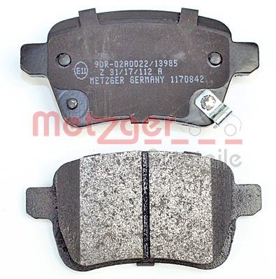 Brake Pad Set, disc brake METZGER 1170842 3