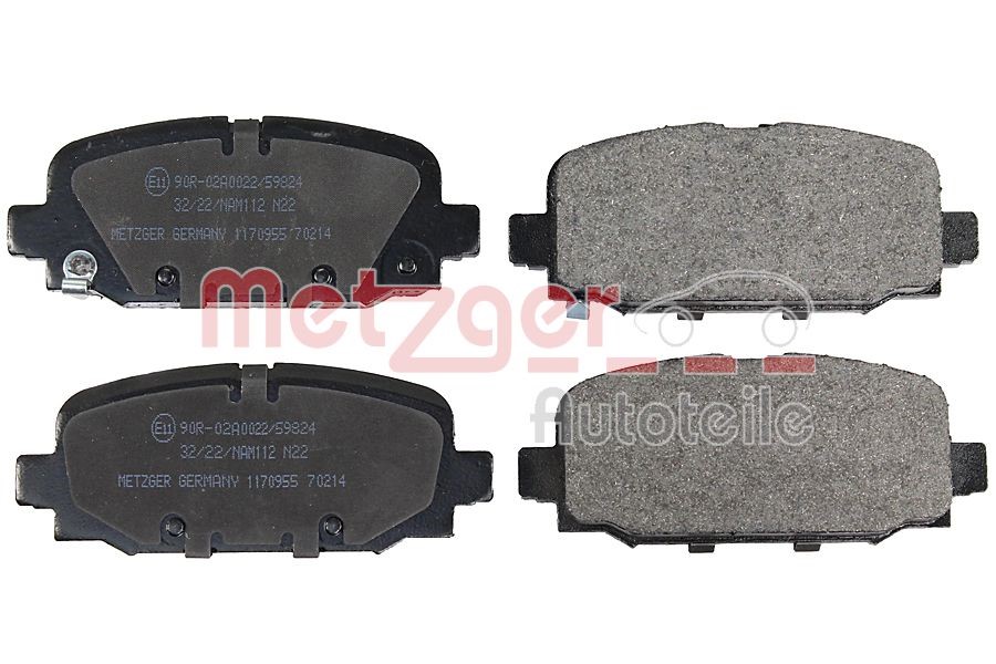 Brake Pad Set, disc brake METZGER 1170955