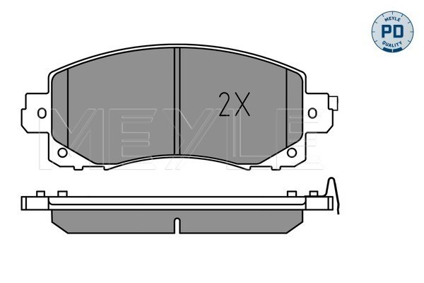 Brake Pad Set, disc brake MEYLE 0252220117/PD