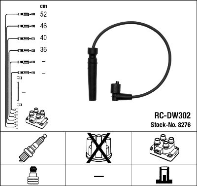 Ignition Cable Kit NGK 8276