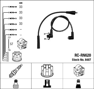 Ignition Cable Kit NGK 8487