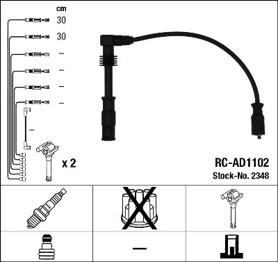 Ignition Cable Kit NGK 2348