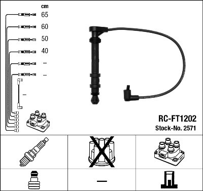 Ignition Cable Kit NGK 2571