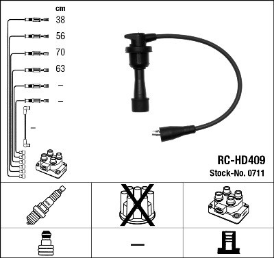 Ignition Cable Kit NGK 0711