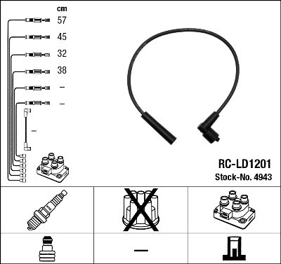 Ignition Cable Kit NGK 4943