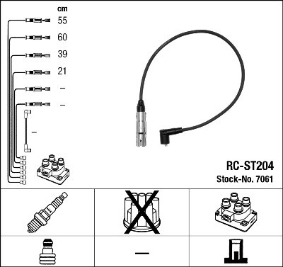 Ignition Cable Kit NGK 7061
