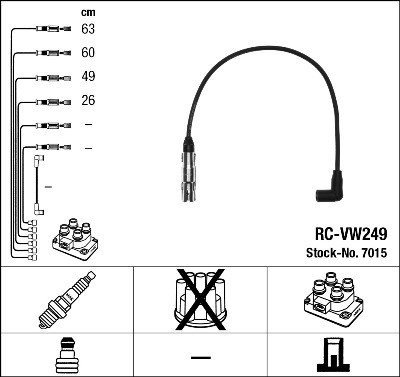 Ignition Cable Kit NGK 7015