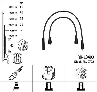 Ignition Cable Kit NGK 0722