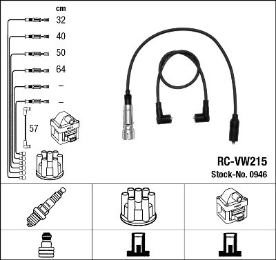 Ignition Cable Kit NGK 0946